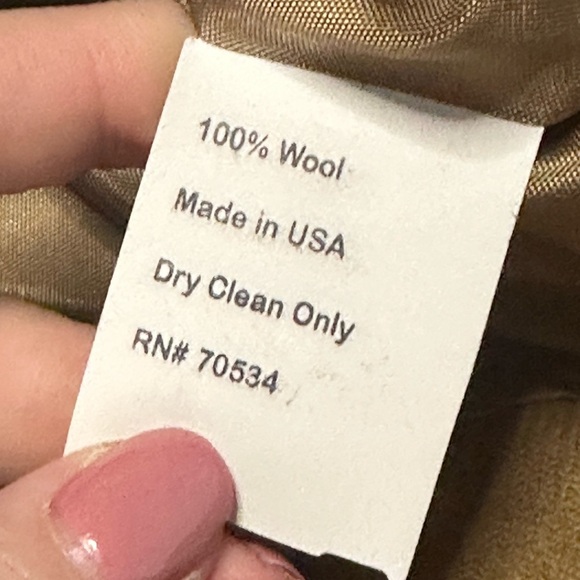 Vintage Orvis Wool Cropped Camel Blazer Jacket Size 12 - Picture 6 of 6